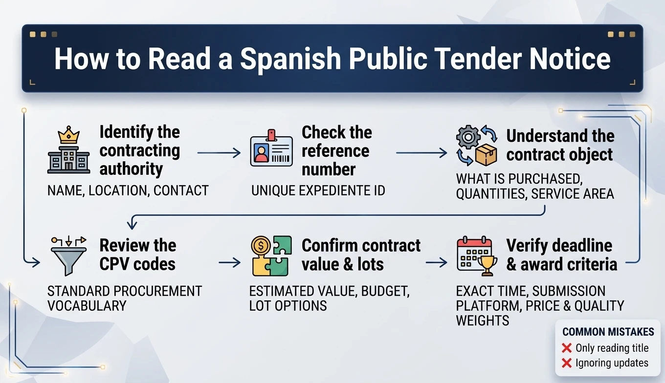 How to Read a Spanish Public Tender Notice