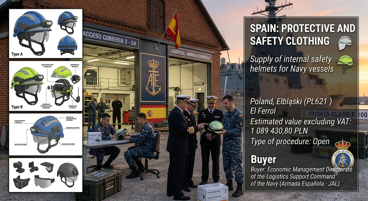 Spain Awards €101,200 Contract for 220 Photoluminescent Firefighting Helmets for Navy Vessels