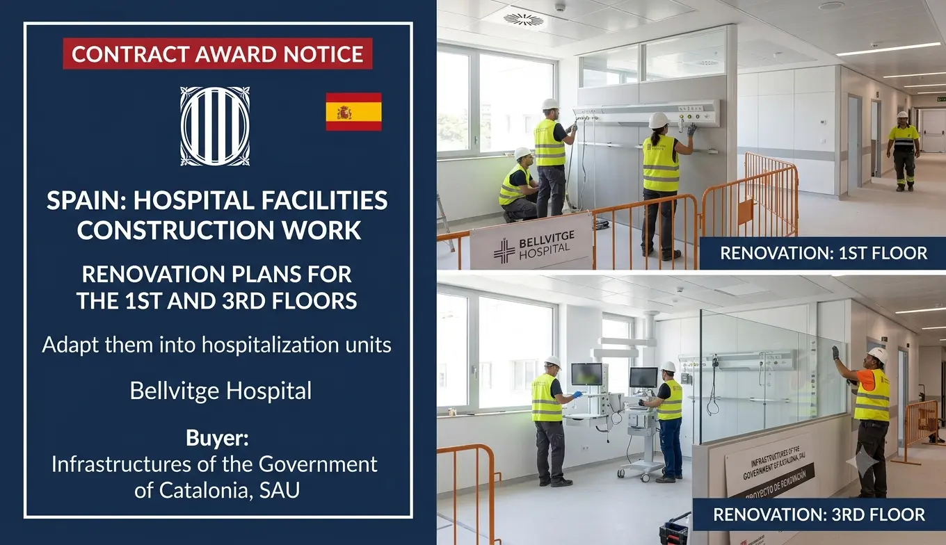 UTE VILOR Secures 13.53 Million Euro Hospital Renovation Contract for Bellvitge University Hospital