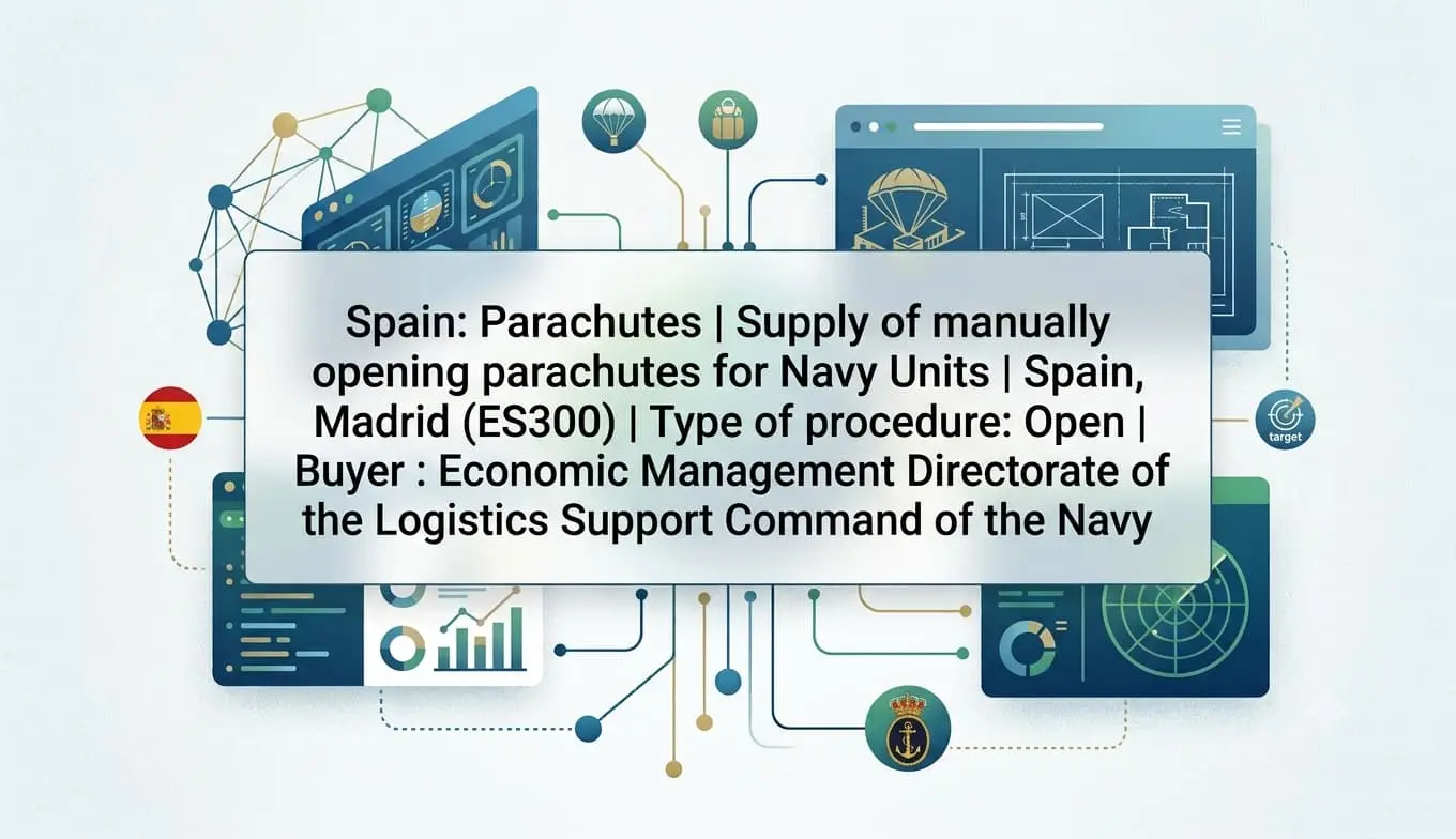 Spain's Navy Buys Manually Deployed Parachutes in a Single-Bid Contract Worth EUR 186,576