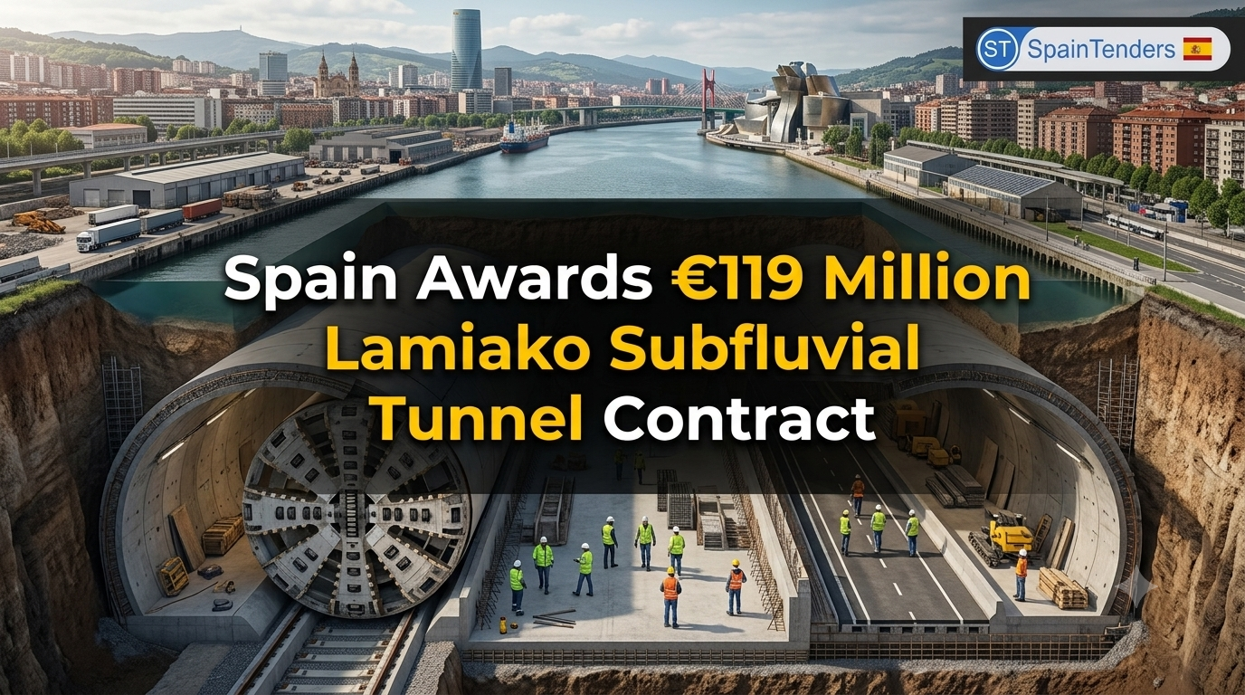 Spain Awards €119 Million Lamiako Subfluvial Tunnel Contract to NORTÚNEL-Led Consortium