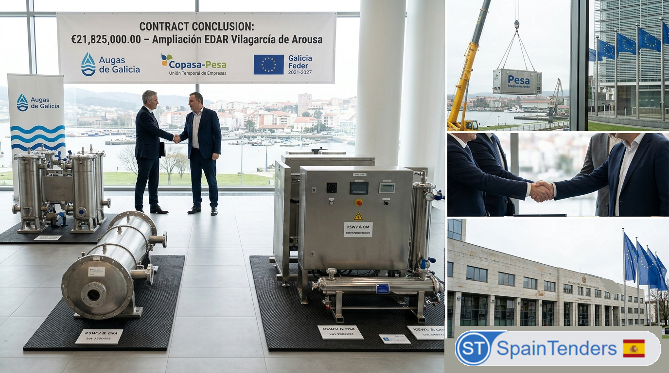 Spain Awards €21.83 Million Contract to Expand Vilagarcía de Arousa Wastewater Treatment Plant with EU-Funded Modernisation